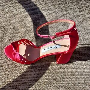 Nina Satin Strap Block Sandal